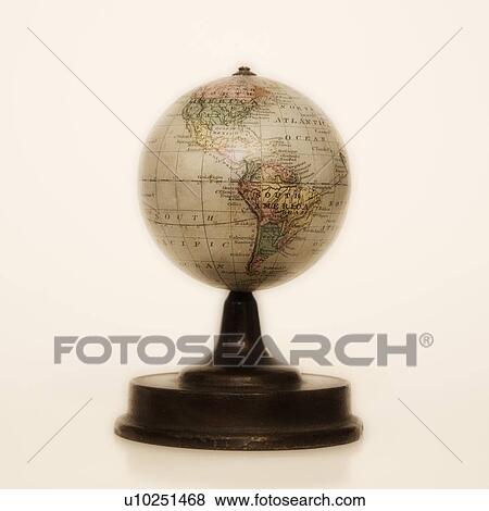 Stock Photo - Antique globe on stand. Fotosearch