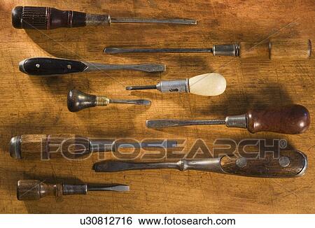 Stock Photograph - Antique screwdrivers. Fotosearch