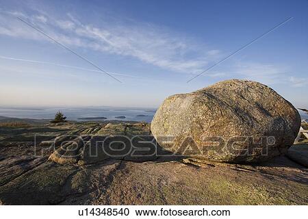 Boulder on Cadillac Mountain Acadia Maine View Large Photo Image Stock Image - Boulder on Cadillac Mountain Acadia Maine. Fotosearch