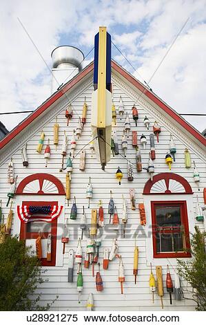 Buoys on a wall Maine View Large Photo Image Stock Photography - Buoys on a wall Maine. Fotosearch