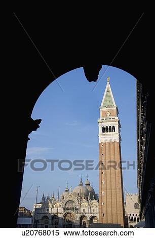 Stock Photography - Campanile and Saint Mark's Basilica Venice Italy. Fotosearch