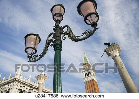 Campanile in the Piazza San Marco Venice Italy View Large Photo Image Stock Photograph - Campanile in the Piazza San Marco Venice Italy. Fotosearch