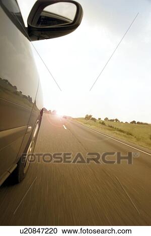 Car on the open road View Large Photo Image Stock Image - Car on the open road. Fotosearch