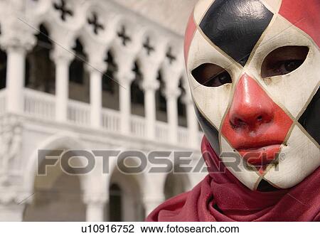 Stock Image - Carnival mask Venice Italy. Fotosearch