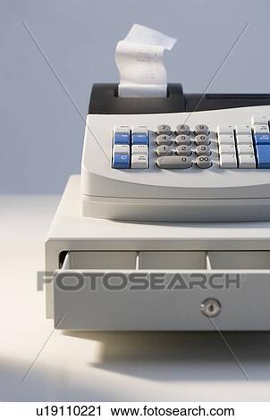 Cash register with open drawer View Large Photo Image Stock Image - Cash register with open drawer. Fotosearch