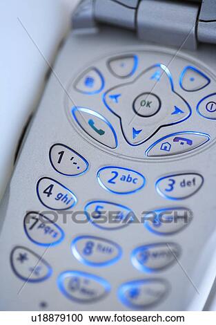 Stock Image - Cellphone keypad. Fotosearch