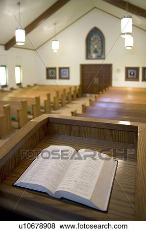 Church interior and pulpit View Large Photo Image Stock Photo - Church interior and pulpit. Fotosearch