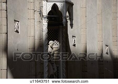 Stock Image - Church wall sculptural detail Florence Italy. Fotosearch