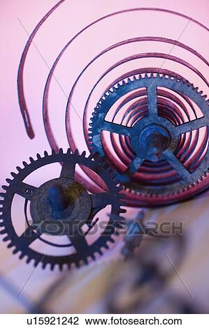 Stock Image - Close up of cog wheels. Fotosearch