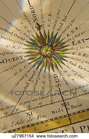Close up of compass drawn on map View Large Photo Image Picture - Close up of compass drawn on map. Fotosearch