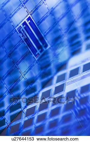 Stock Image - Close up of silicon chips. Fotosearch