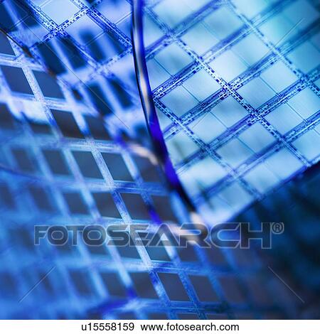 Stock Photo - Close up of silicon chips. Fotosearch