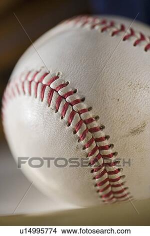 Picture - Closeup of a baseball. Fotosearch
