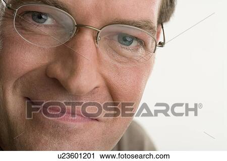 Stock Image - Closeup of a cheerful man. Fotosearch