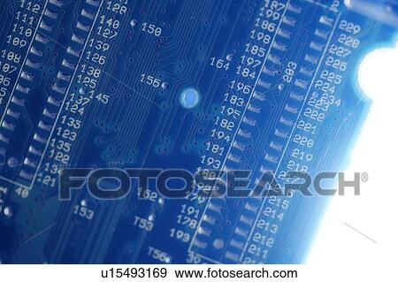 Stock Photo - Closeup of a circuit board. Fotosearch