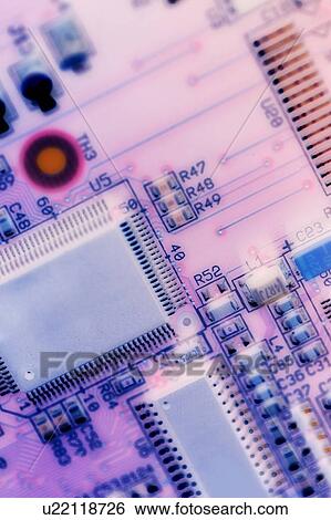 Stock Photograph - Closeup of a circuit board. Fotosearch