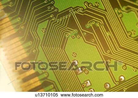 Stock Photography - Closeup of a circuit board. Fotosearch