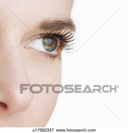 Stock Photo - Closeup of a female face. Fotosearch