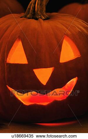 Stock Photography - Closeup of a jack o lantern. Fotosearch