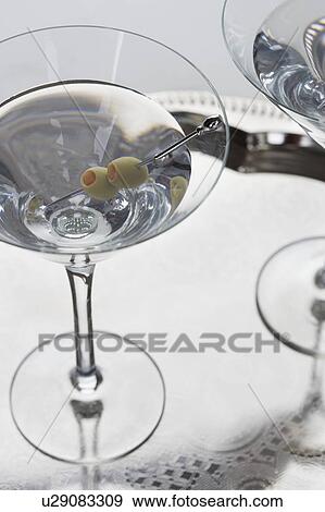 Stock Photo - Closeup of a martini cocktail. Fotosearch