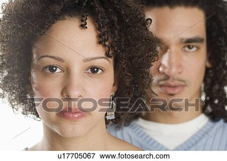 Stock Photo - Closeup of a serious couple. Fotosearch