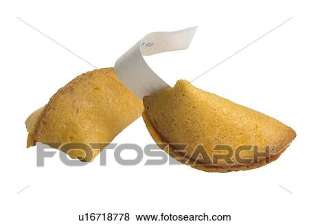 Closeup of a single fortune cookie View Large Photo Image Stock Photo - Closeup of a single fortune cookie. Fotosearch