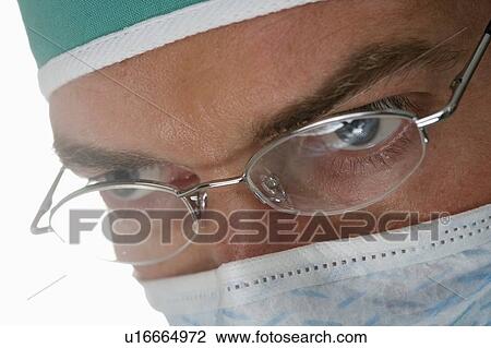 Stock Image - Closeup of a surgeon. Fotosearch