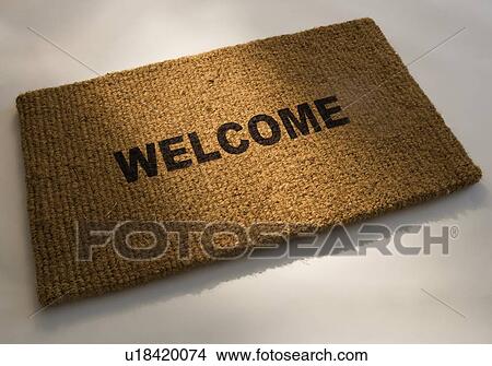 Picture - Closeup of a welcome mat. Fotosearch