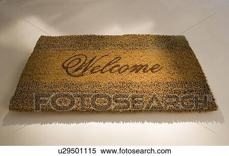 Closeup of a welcome mat View Large Photo Image Stock Photography - Closeup of a welcome mat. Fotosearch