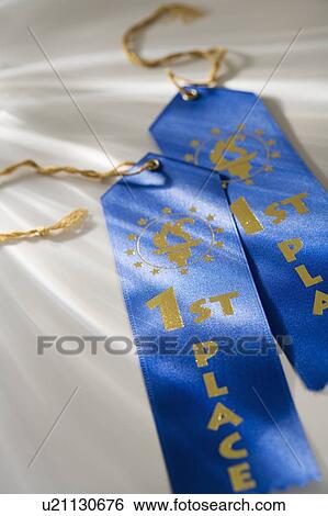 Closeup of blue ribbons View Large Photo Image Stock Photograph - Closeup of blue ribbons. Fotosearch