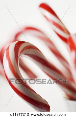 Stock Image - Closeup of candy canes. Fotosearch