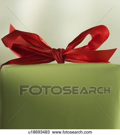 Stock Image - Closeup of Christmas present. Fotosearch