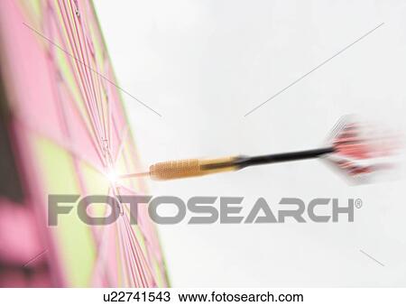 Closeup of dart hitting bulls eye View Large Photo Image Stock Image - Closeup of dart hitting bulls eye. Fotosearch