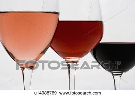 Stock Photo - Closeup of different wines. Fotosearch