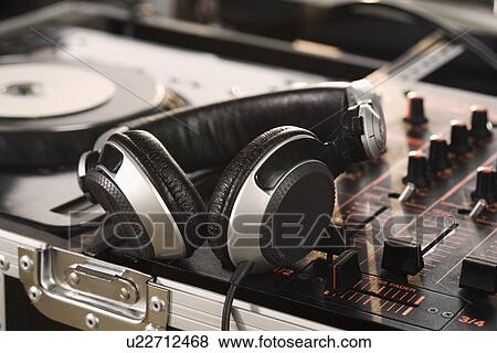 Stock Photo - Closeup of DJ equipment. Fotosearch