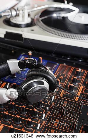 Closeup of DJ sound gear View Large Photo Image Stock Photograph - Closeup of DJ sound gear. Fotosearch