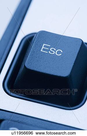 Stock Photograph - Closeup of escape key on keyboard. Fotosearch