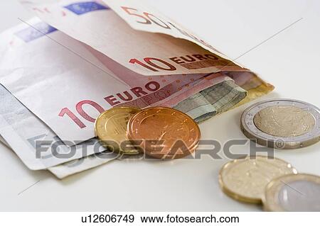Closeup of Euro money View Large Photo Image Stock Photo - Closeup of Euro money. Fotosearch