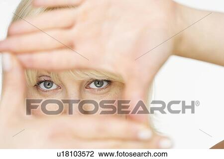 Stock Image - Closeup of female eyes. Fotosearch
