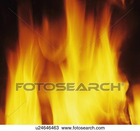Stock Image - Closeup of fire. Fotosearch
