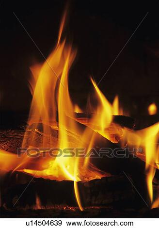 Stock Photo - Closeup of fire. Fotosearch