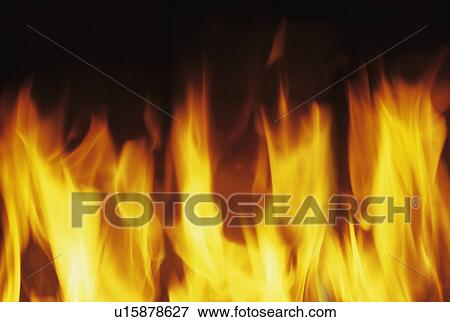 Stock Photo - Closeup of fire. Fotosearch