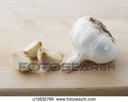 Closeup of garlic head and cloves View Large Photo Image Stock Photograph - Closeup of garlic head and cloves. Fotosearch