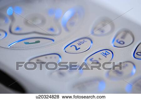 Stock Photo - Closeup of mobile phone keypad. Fotosearch