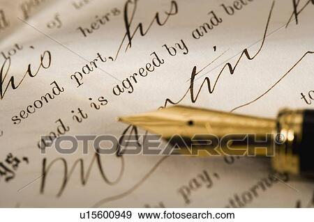 Closeup of pen and contract View Large Photo Image Stock Photo - Closeup of pen and contract. Fotosearch