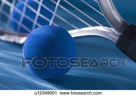Stock Image - Closeup of racquetball gear. Fotosearch