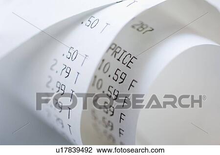 Closeup of sales receipt View Large Photo Image Stock Image - Closeup of sales receipt. Fotosearch