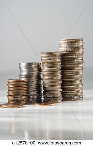 Closeup of stacked coins View Large Photo Image Stock Image - Closeup of stacked coins. Fotosearch
