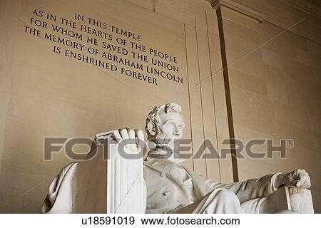 Closeup of statue at Lincoln Memorial Washington DC USA View Large Photo Image Stock Photo - Closeup of statue at Lincoln Memorial Washington DC USA. Fotosearch