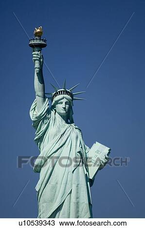 Stock Image - Closeup of Statue of Liberty New York NY. Fotosearch